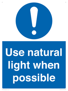 Use natural light when possible